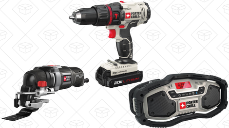 Porter Cable 20V Hammer Drill | $80 | AmazonPorter Cable Oscillating Multitool | $75 | AmazonPorter Cable Bluetooth Radio | $59 | Amazon